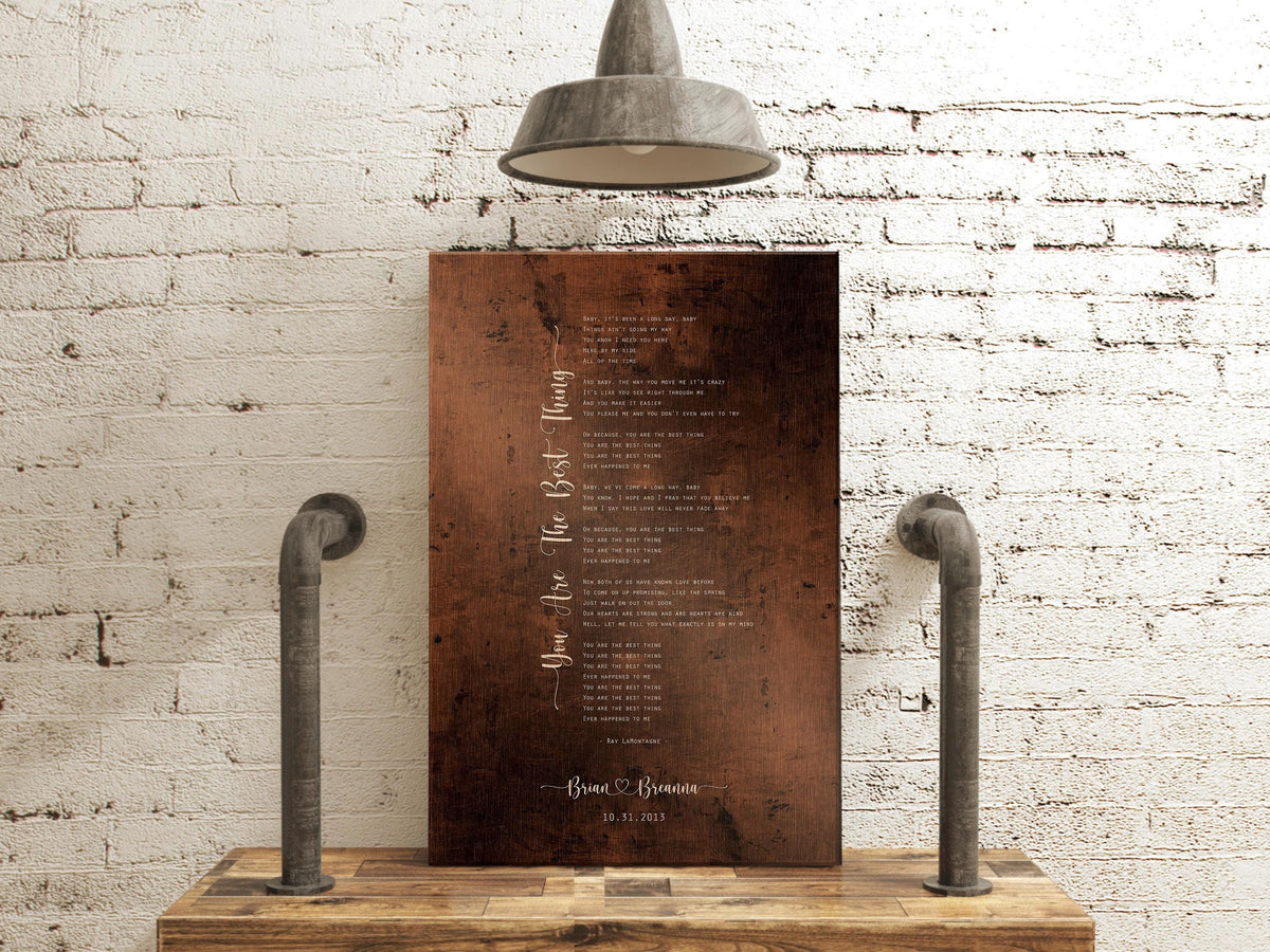 Monogrammed Bronze Anniversary Lyric Sign