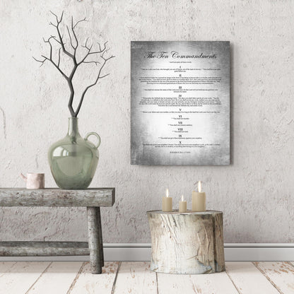 The Ten Commandments; Vintage Tin Wall Art - HoneycombProverbs - Signs - Tin and Aluminum Gifts