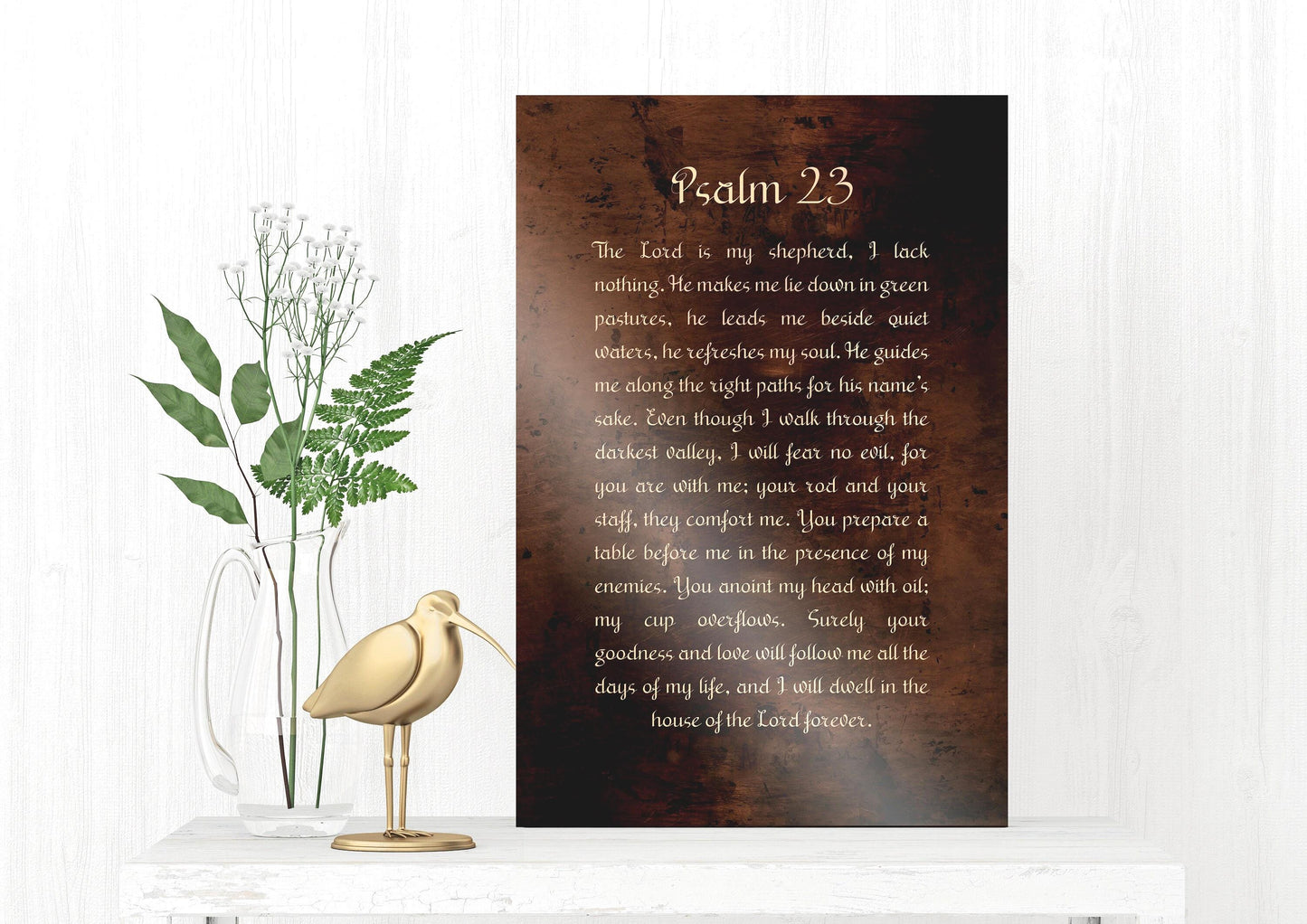 Psalm 23, Christian Gift - HoneycombProverbs - Signs - Christian Wall Art