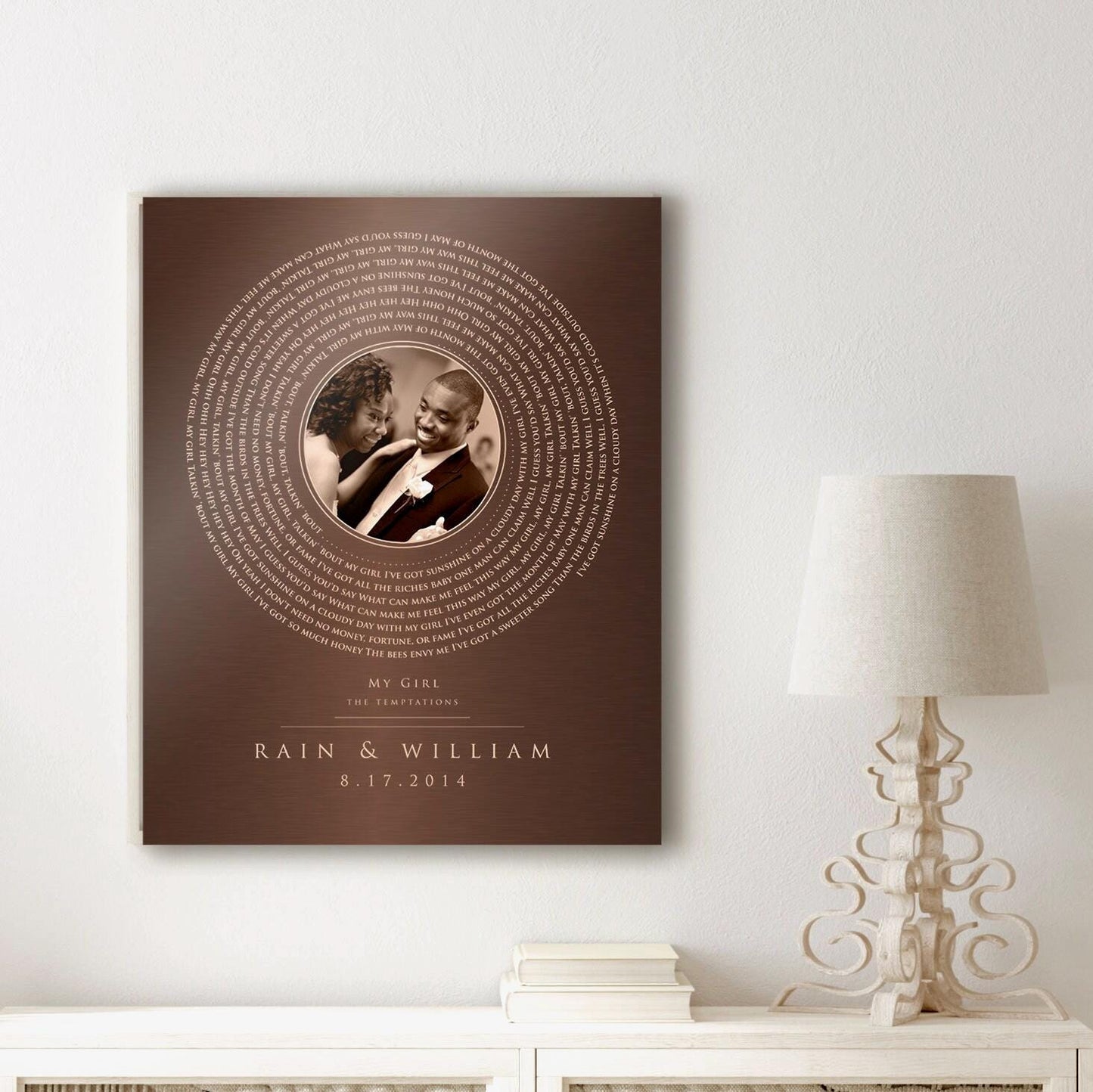 Bronze Photo and Song Vinyl Record Art - HoneycombProverbs - Signs - Bronze Vinyl Record Art