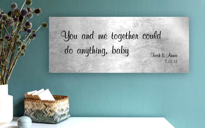 Personalized Tin Anniversary Sign: Custom Quote Wall Art, additional view 10, 10th anniversary tin