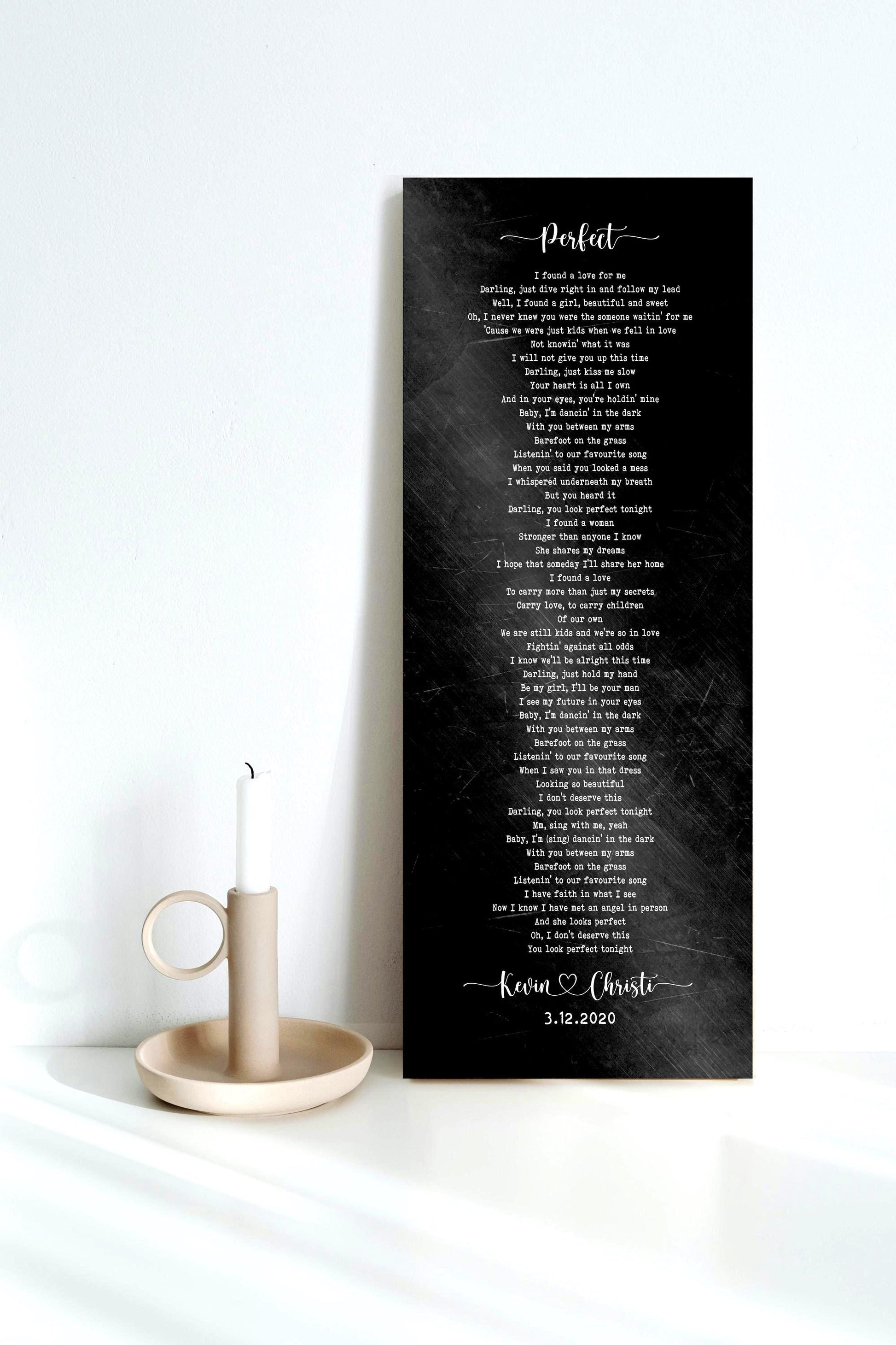 tall metal song lyric sign, distressed iron alloy plaque