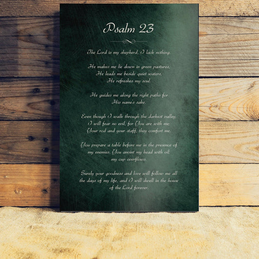 The Lord is my Shepherd I shall not want, Psalm 23 - HoneycombProverbs - Signs - Christian Wall Art
