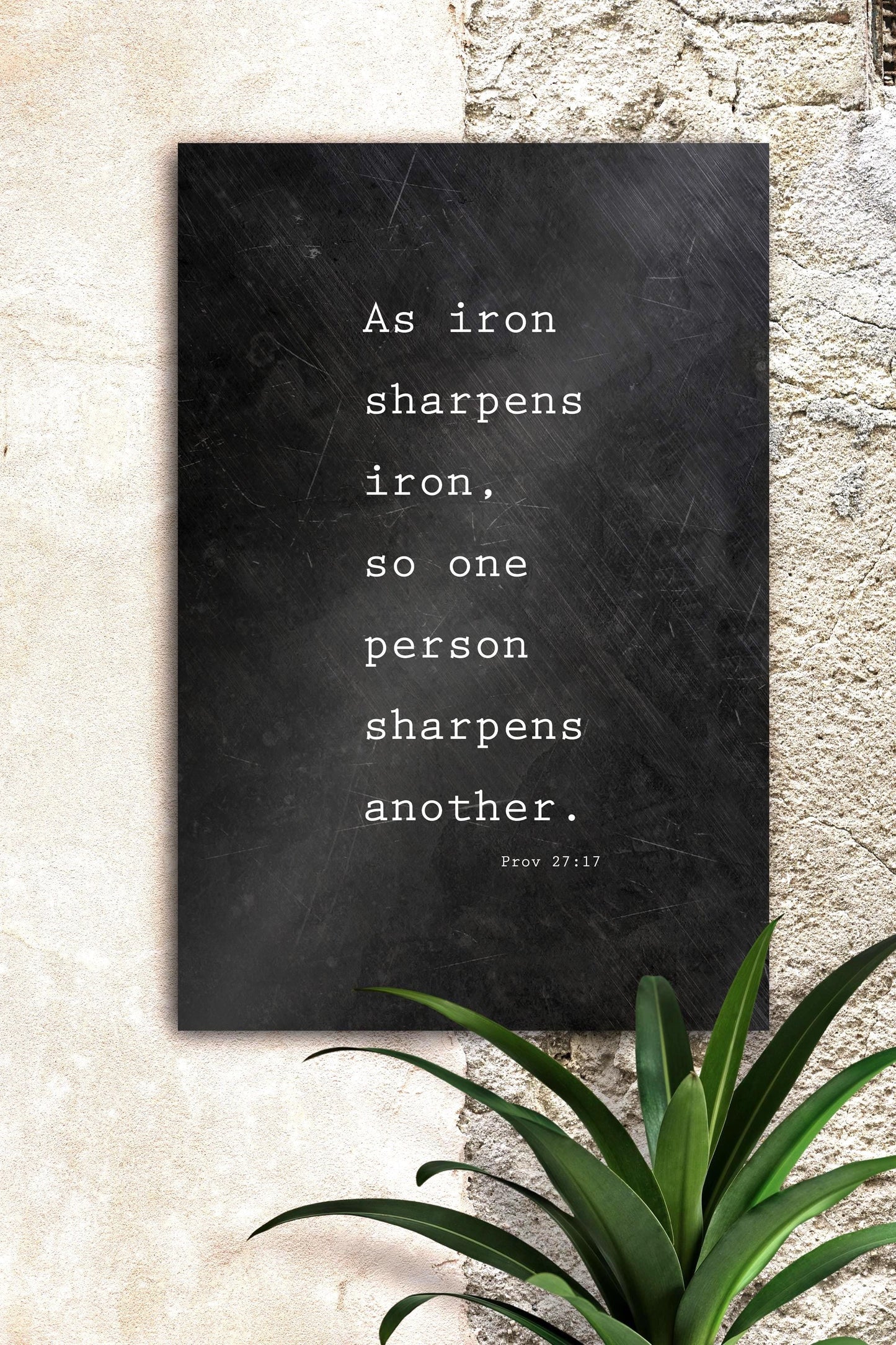 Iron Alloy Proverbs 27:17 Art for Men - HoneycombProverbs - Signs - Christian Wall Art