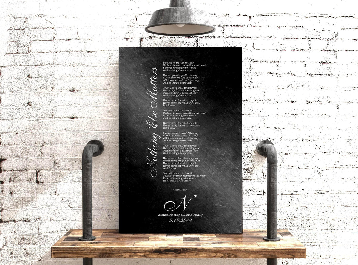 Monogrammed Iron First Dance Song Sign, size and option view, 6th anniversary iron