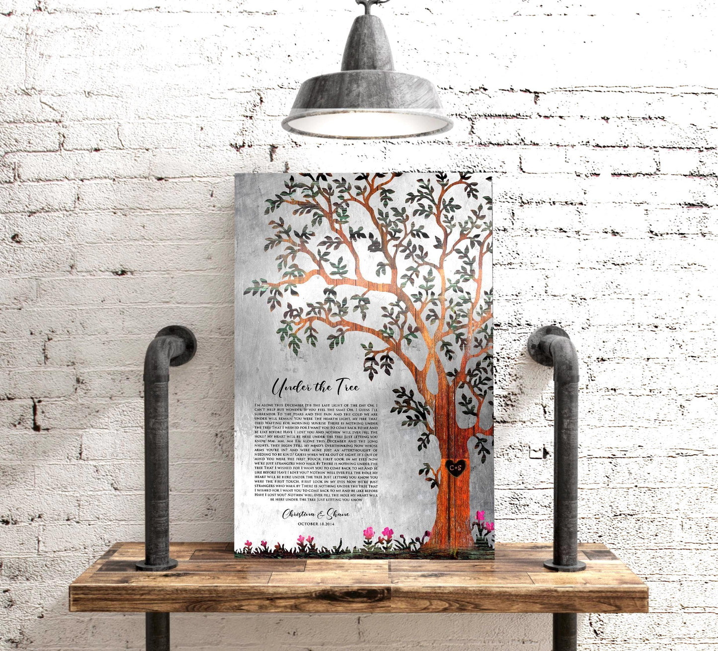 Our Tree, Custom Song Lyric Gift on Tin - HoneycombProverbs - Signs - Tin and Aluminum Gifts