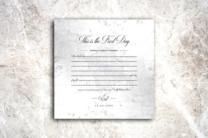 Personalized Wedding Song on Aluminum - HoneycombProverbs - Wall Decor - Tin and Aluminum Gifts