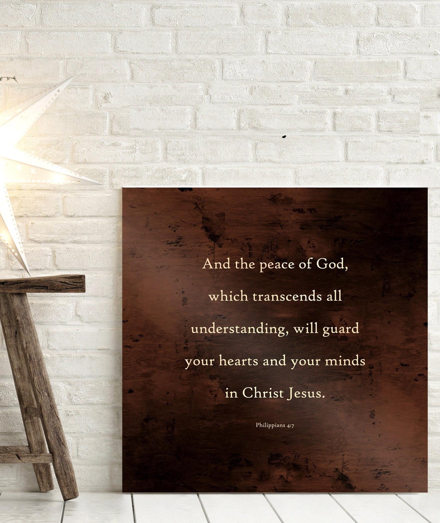 Philippians 4:7, Scripture about peace - HoneycombProverbs - Wall Decor - Christian Wall Art