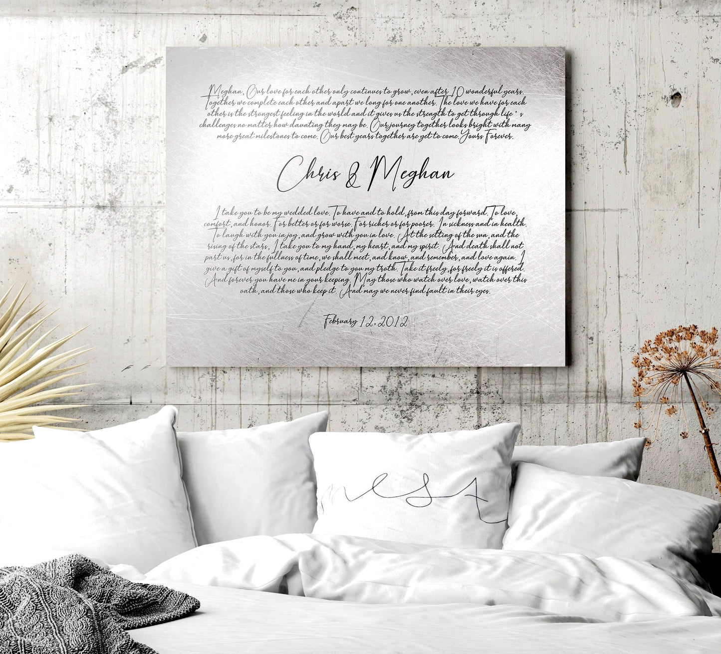 Wedding Vows on Tin, Wedding Vow Sign - HoneycombProverbs - Signs - Tin and Aluminum Gifts