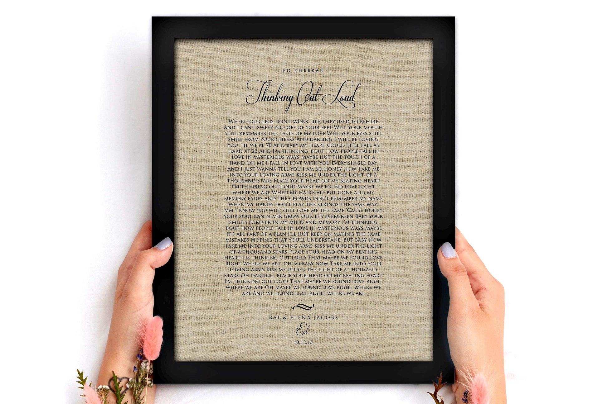 Our 1st Dance, Linen Anniversary Keepsake - HoneycombProverbs - Gifts For The Couple - 