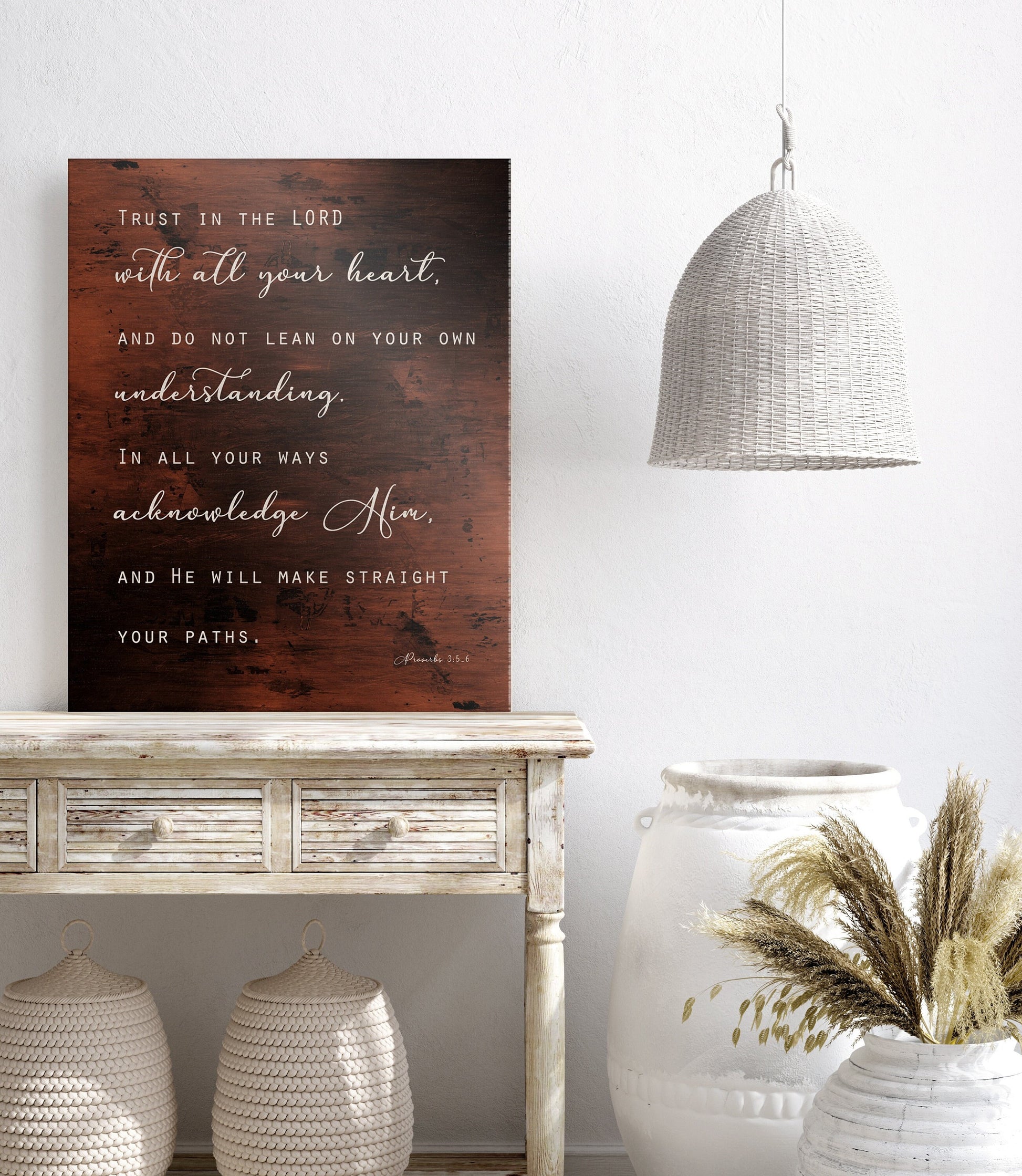 Trust in the LORD metal Christian wall art