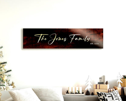 Family Name Sign, 8th anniversary bronze family name sign by Honeycomb Proverbs