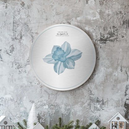 Personalized Tin Daffodil Plaque: I Still Do, alternate angle, 10th anniversary tin