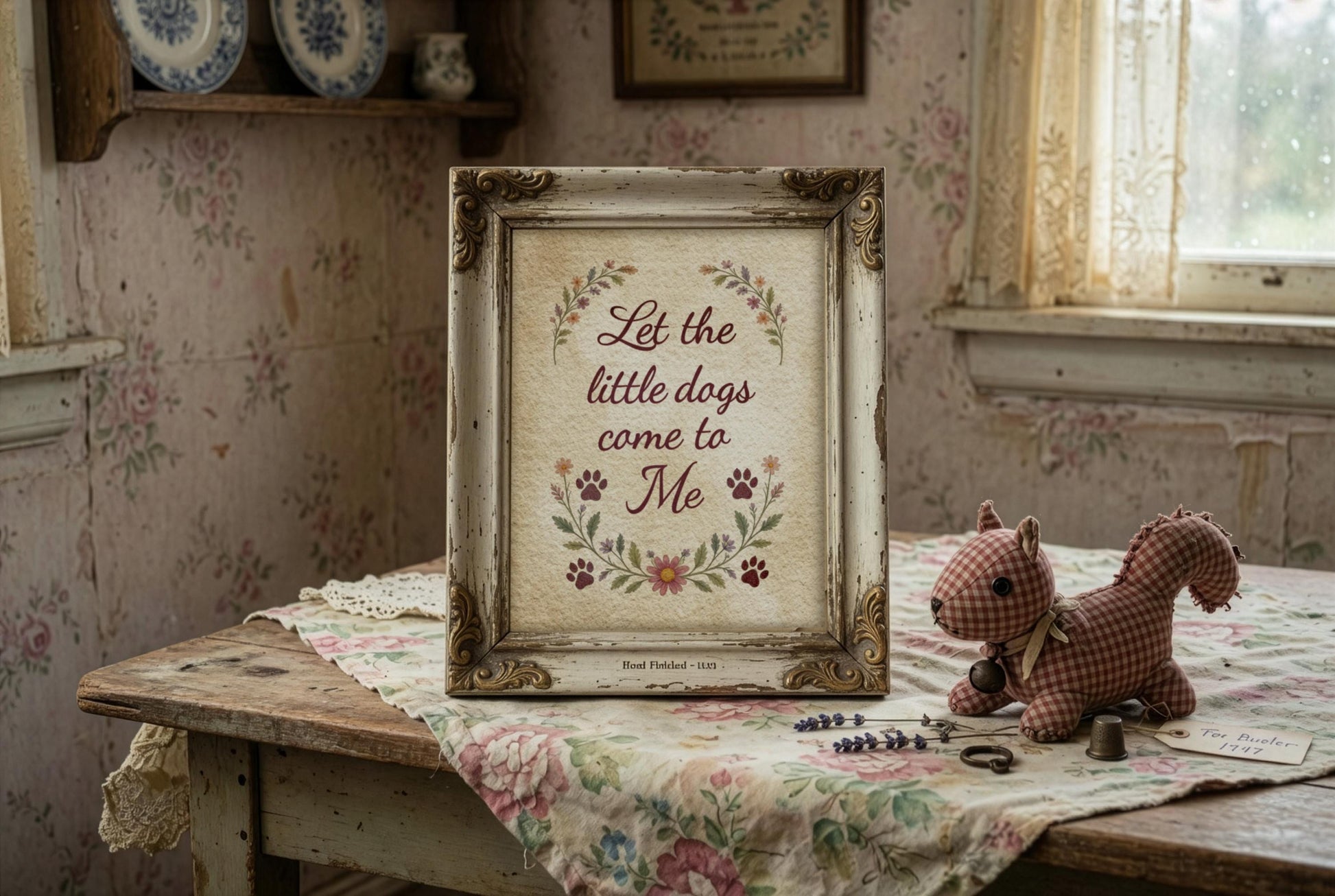 Faithful Dog Fine Art Print: Let the Little Dogs Come to Me