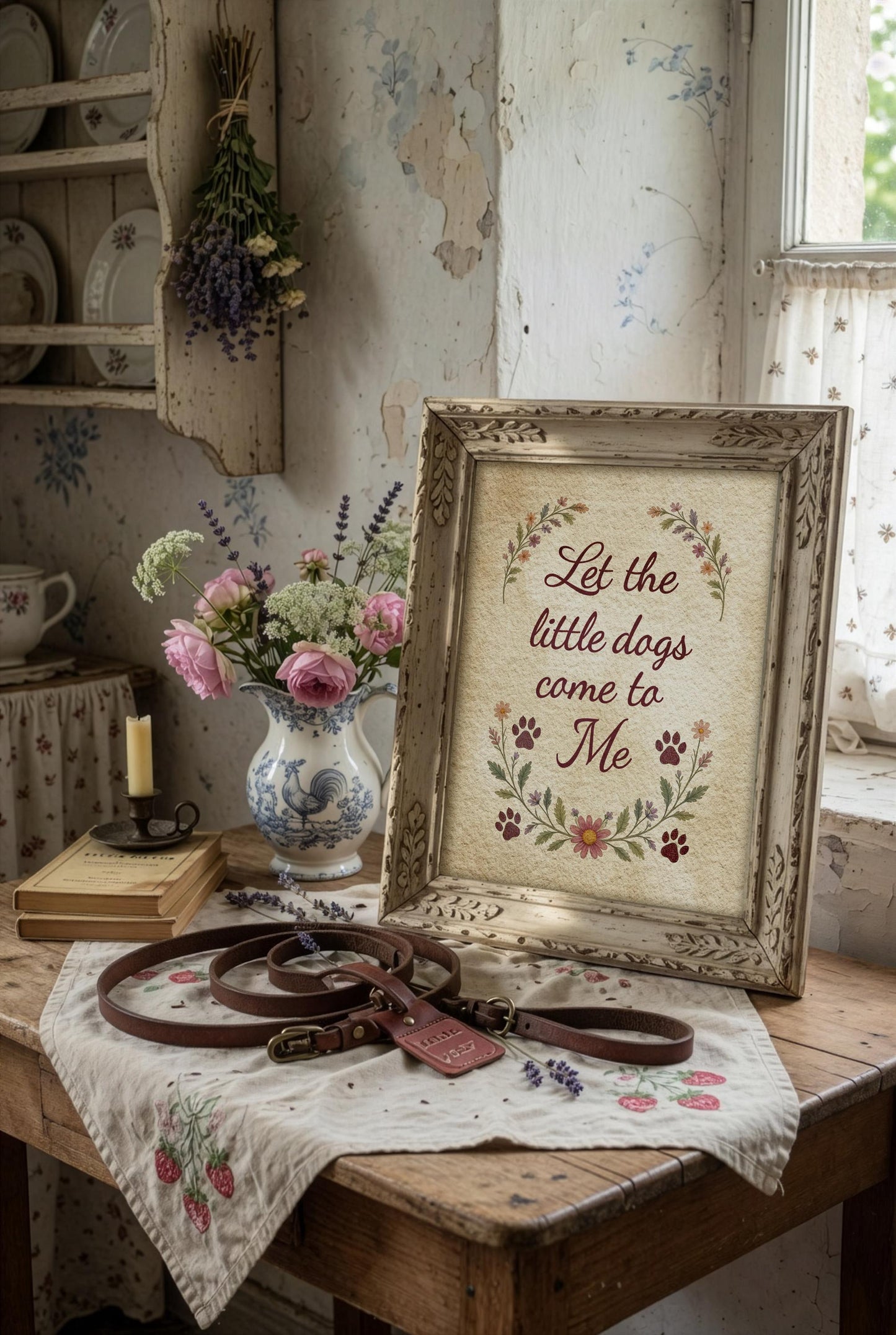 Faithful Dog Fine Art Print: Let the Little Dogs Come to Me