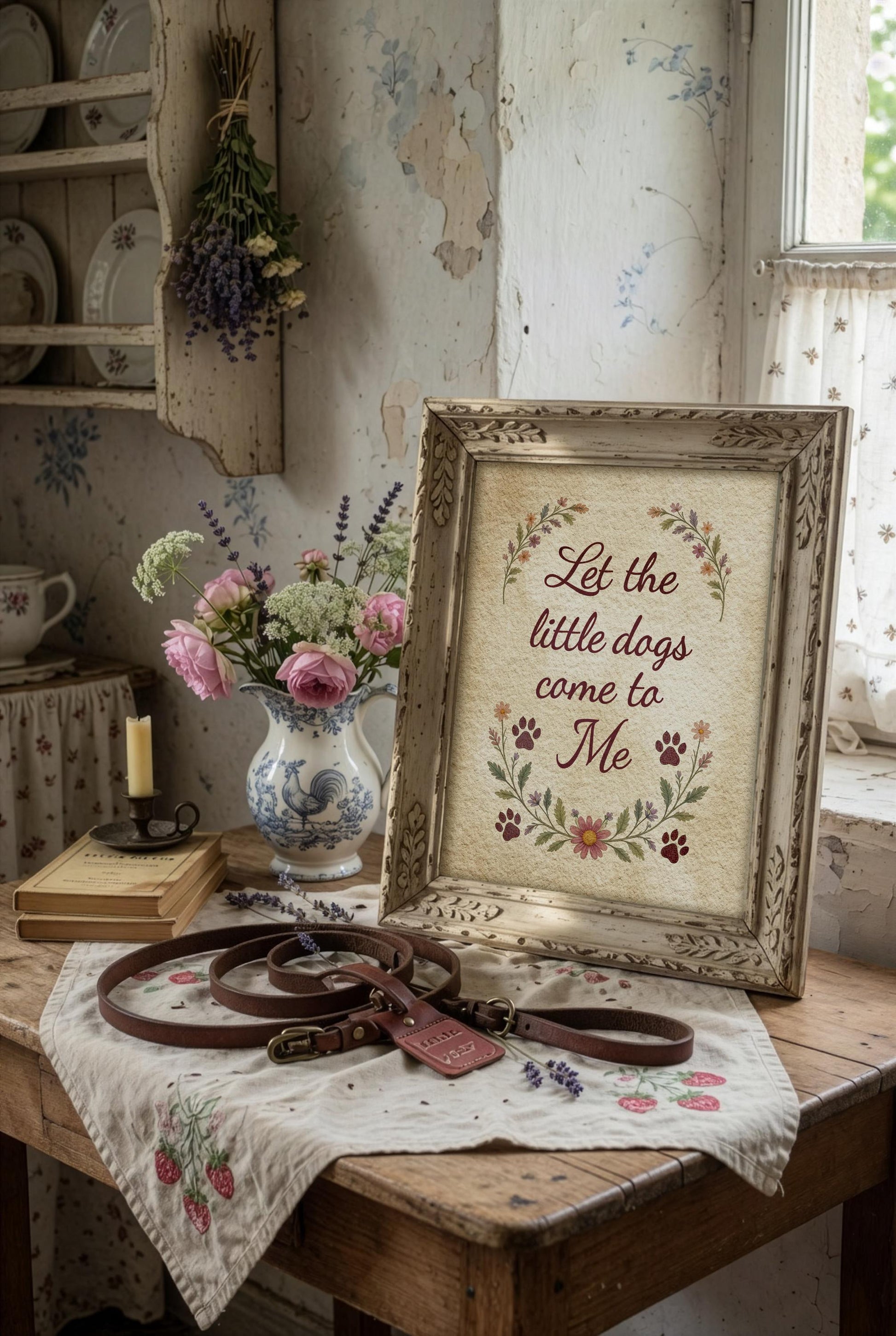 Faithful Dog Fine Art Print: Let the Little Dogs Come to Me