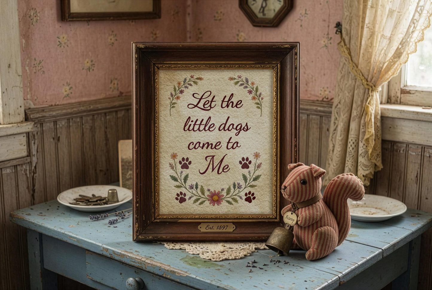 Faithful Dog Fine Art Print: Let the Little Dogs Come to Me
