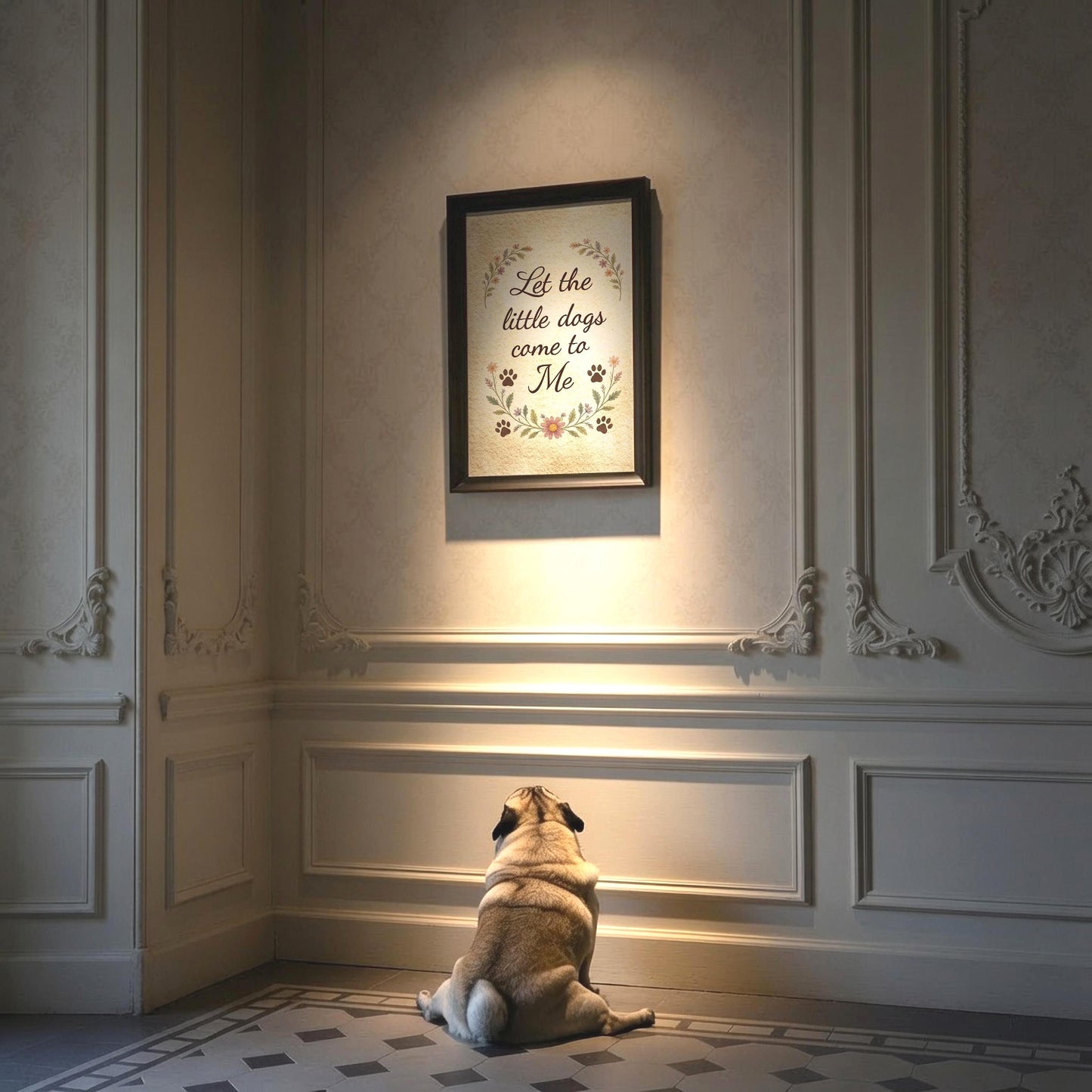 Faithful Dog Fine Art Print: Let the Little Dogs Come to Me - HoneycombProverbs - Giclée - 
