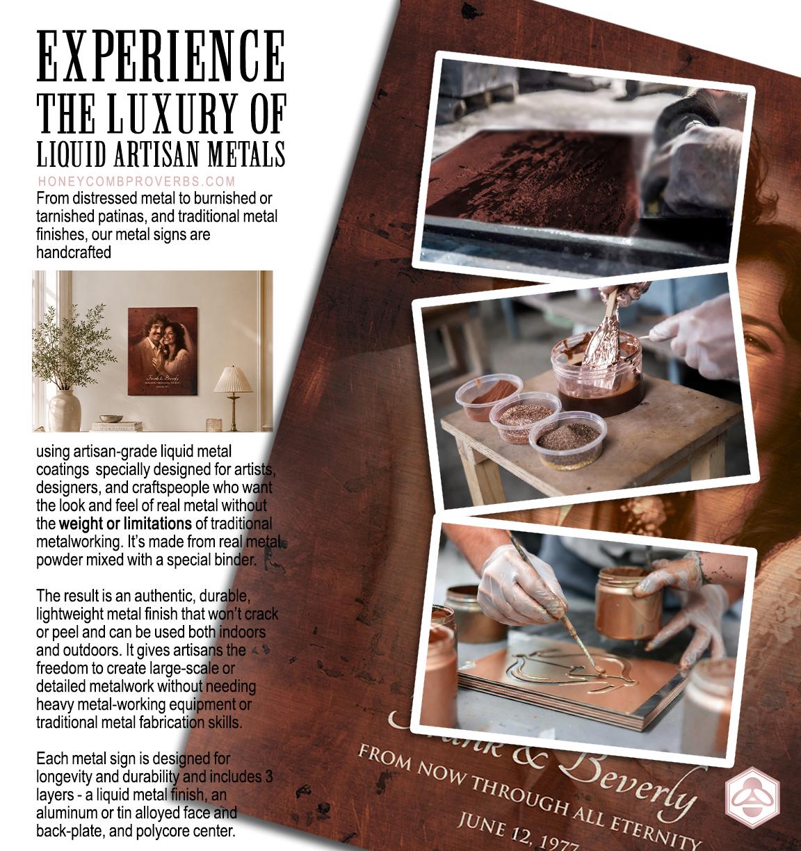 Bronzed Memories; Custom Photo with Words Art - HoneycombProverbs - Signs - Bronze Anniversary Gifts