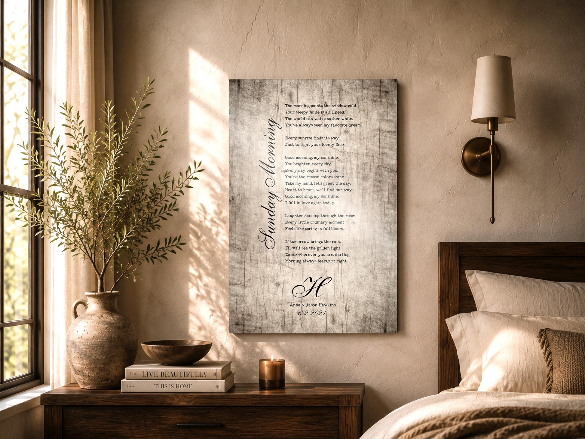 Our Song Lyrics on Wood - HoneycombProverbs - Signs - 5 year anniversary gifts