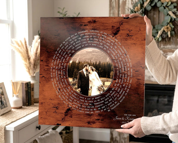 Burnished Bronze LP Record Song and Photo Art