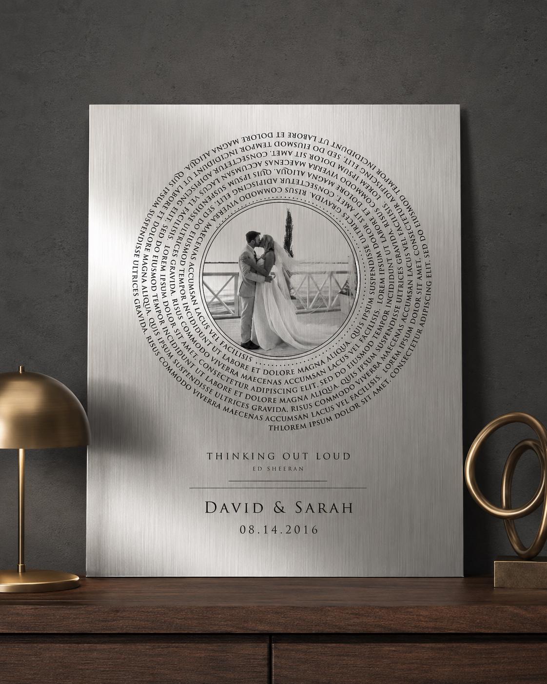 Personalized Photo Tin Vinyl Record Song Art, Song on Tin - HoneycombProverbs - Signs - Tin and Aluminum Gifts