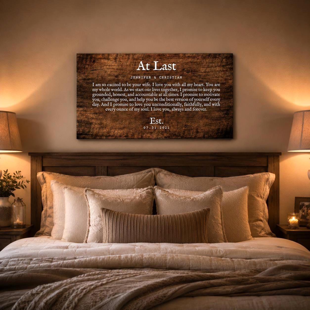 5th Anniversary Wood Song Lyric Sign - HoneycombProverbs - Signs - 5 year anniversary gifts