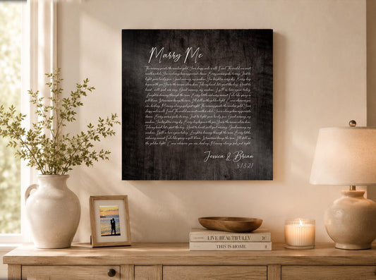 Birch Wood Song Lyric Gift - HoneycombProverbs - Signs - 5 year anniversary gifts