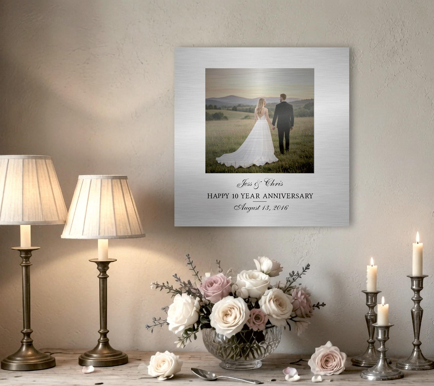 Farmhouse Rustic Photo Tin Anniversary Gift - HoneycombProverbs - Signs - Tin and Aluminum Gifts