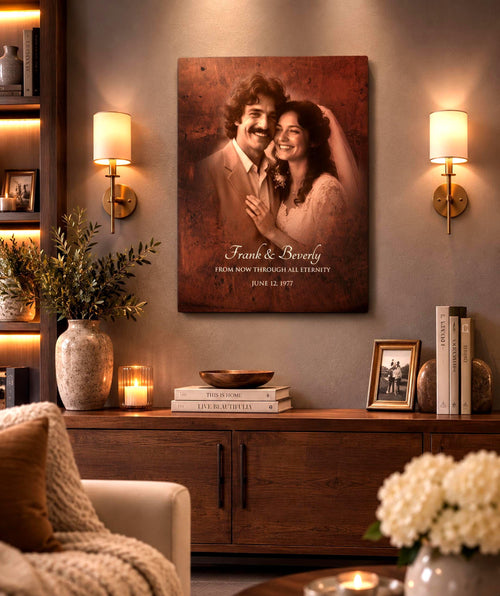 Bronzed Memories; Custom Photo with Words Art