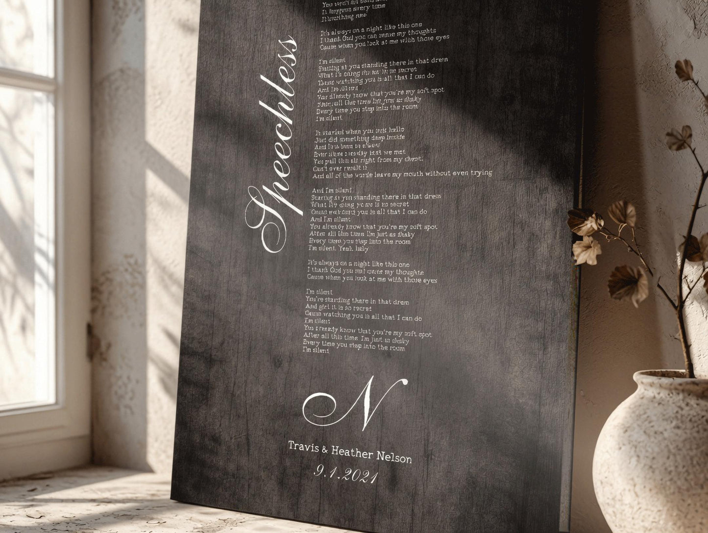 Our Song Lyrics on Wood - HoneycombProverbs - Signs - 5 year anniversary gifts