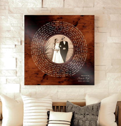 Burnished Bronze LP Record Song and Photo Art