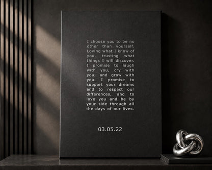 Contemporary Wedding Vow Art, additional view 8, paper or canvas anniversary