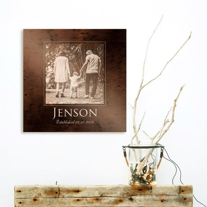 Wedding Photo on Bronze Keepsake