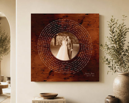 Burnished Bronze LP Record Song and Photo Art