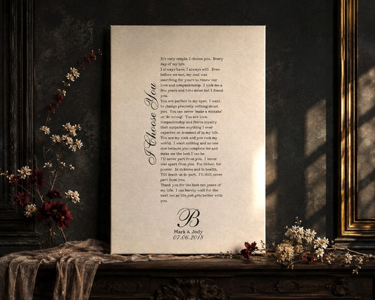 First Dance Song on Cotton - HoneycombProverbs - Giclée - 2nd Anniversary Gifts