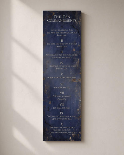 Ten Commandments Sapphire Stone Inspired Wall Art - HoneycombProverbs - Signs - Christian Wall Art