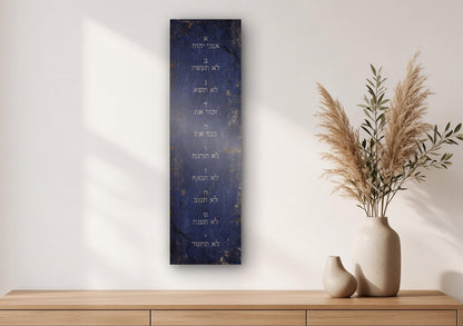 Ten Commandments Sapphire Stone Inspired Wall Art - HoneycombProverbs - Signs - Christian Wall Art