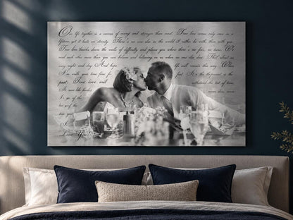 Personalized Metal Photo Print, Photo Tin, Large Metal Portrait, Tenth Wedding Anniversary Gift for Wife - HoneycombProverbs - Signs - Tin and Aluminum Gifts