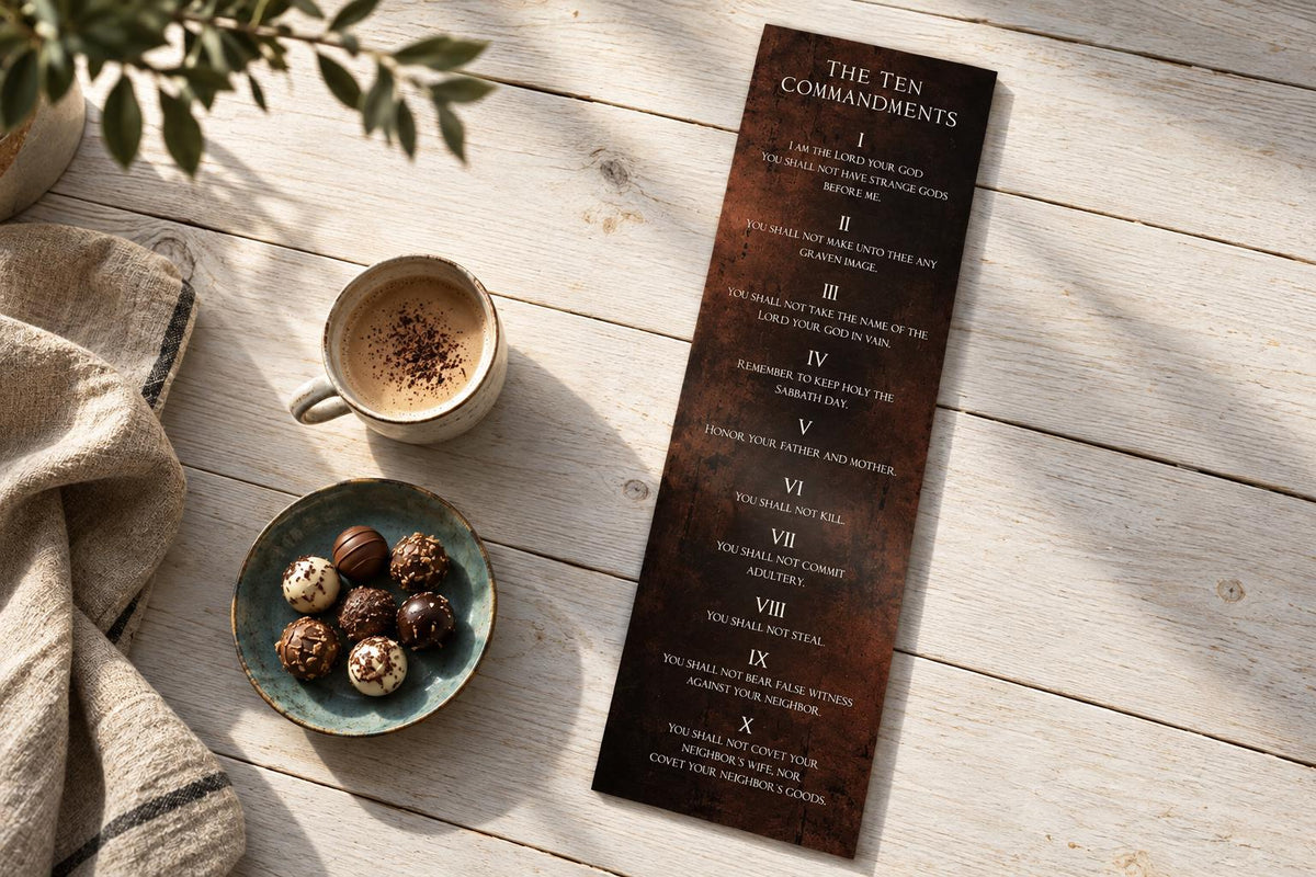 Ten Commandments, Bronze - HoneycombProverbs - Signs - Christian Wall Art