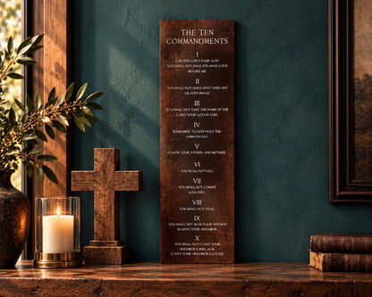 Ten Commandments, Bronze - HoneycombProverbs - Signs - Christian Wall Art