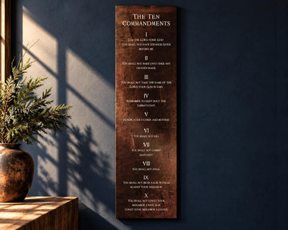 Ten Commandments, Bronze - HoneycombProverbs - Signs - Christian Wall Art
