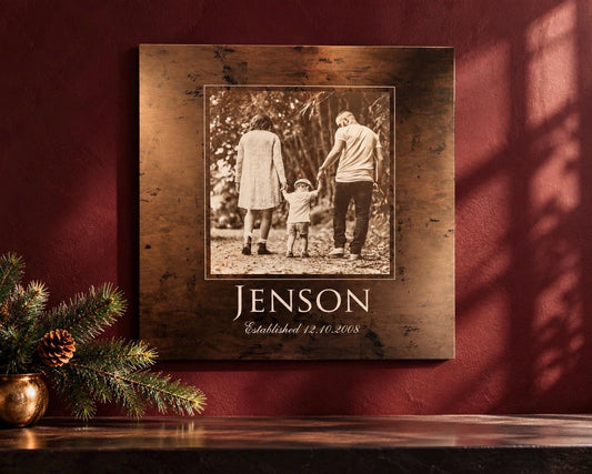 Wedding Photo on Bronze Keepsake