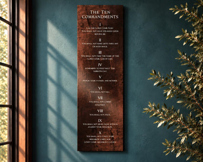 Ten Commandments, Bronze - HoneycombProverbs - Signs - Christian Wall Art