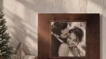 Wedding Photo on Bronze Keepsake