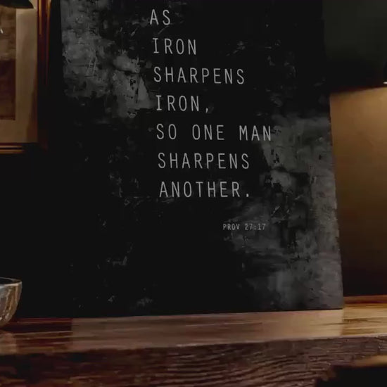 As Iron Sharpens Iron Grunge Wall Art