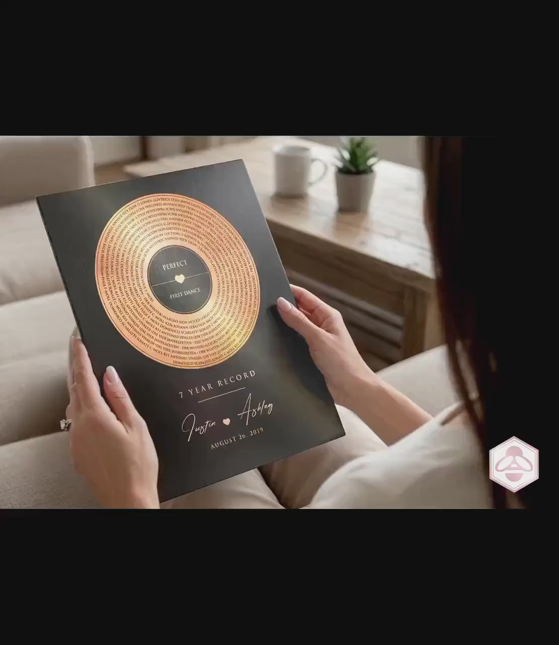 7 Years Anniversary Record, Personalized Song, 7 Anniversary Gifts, Song Record
