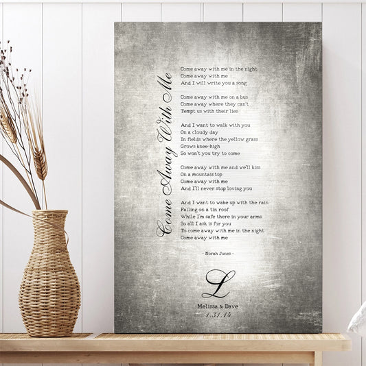 Our Song on Tin, Monogrammed Anniversary Gift
