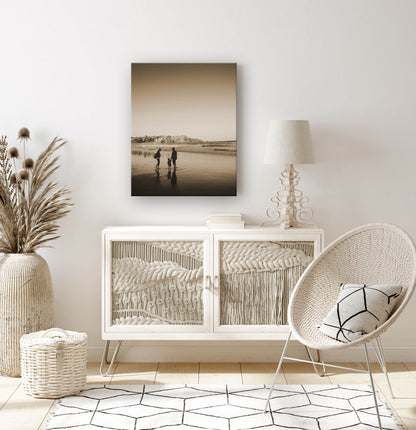 Sepia tone custom photo canvas, view 5