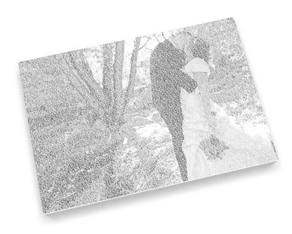 18x24 Wedding Vow Calligram - Fine art and canvas personalized anniversary and inspirational gifts